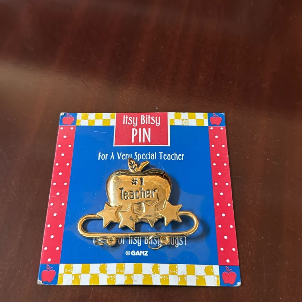 #1 teacher pin